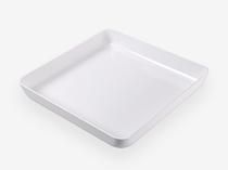 Refrigerated display tray with dimensions: 28x28x2 cm, black