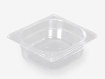 Gastronorm tray GN 1/6 D: 65mm, trasnparent, for professional equipment of the refrigerated display in the store