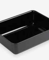 Refrigerated display tray with dimensions: 26.5х20х7 cm, black
