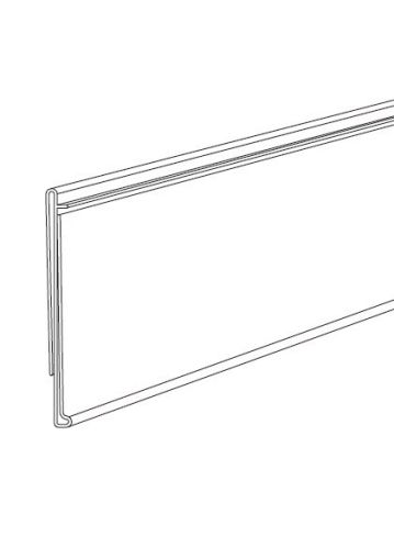 Datastrip for metal shelves 39mm*1200, white