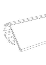 Datastrip for metal shop equipment 39mm*990mm, white